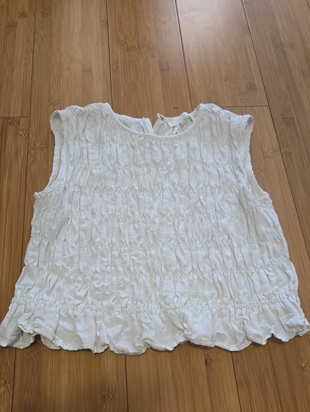 Womens Ruched Sleeveless Cropped Top - S